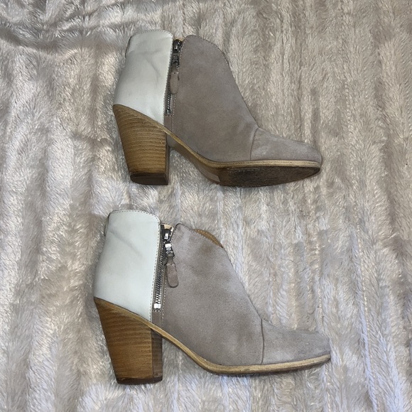 Rag & Bone Two-Tone Margot Suede Leather Ankle Boots - Picture 5 of 9